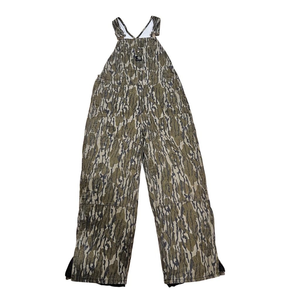 Carhartt Kids 14 Mossy Oak Bottomland Camo Insulated Bib Overalls *READ